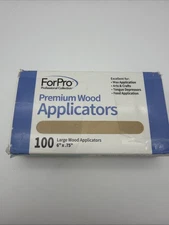 ForPro Premium Wood Applicators 100 Count Large Waxing Sticks 6 Inch Long