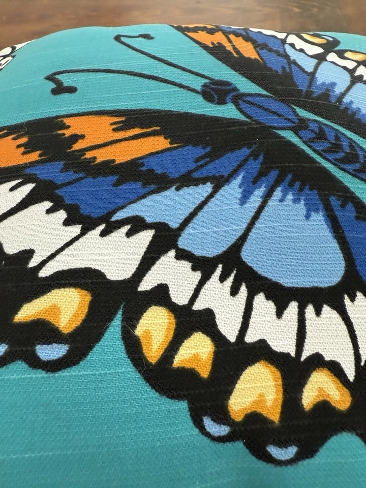 Pillow Perfect Butterfly Garden Turquoise Indoor/outdoor 16” Sq Pillow - Image 2 of 4