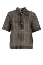 FENDI Silk Blend Polo Shirt New  Authentic