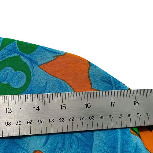 Tropically Yours Shirt Retro Men's Medium 90s Tropical Print Blue Orange Green - Picture 8 of 14