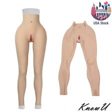 Silicone Pants Ankle Length Thicken Hip Fake Realistic Vagina Panty Crossdresser