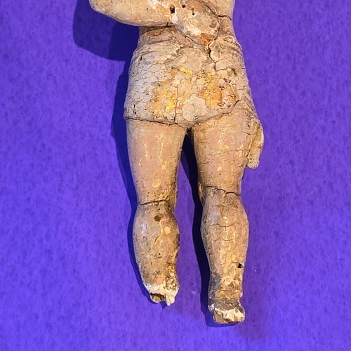Antique 18th Century European Carved Wood Jesus Gesso Polychrome Religious - Picture 8 of 13