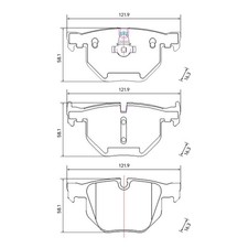 HUSCH Hinten Keramik Bremsbel�ge f�r BMW 6er E63 200 KW	272 PS 2007/09-2010/08