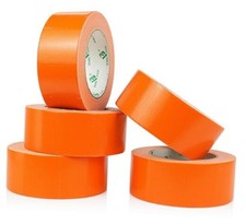 Duct Tape, 5Rolls Heavy Duty Strong Industrial Color Duct Tape 9.0mil x Orange