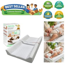 Contoured Changing Pad Includes Waterproof Changing Liner and Safety Fasten...
