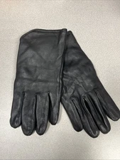 NWOT, Gloves, Unisex, Black Leather Dress, 1PR., Size: 9     I/86    (mz)