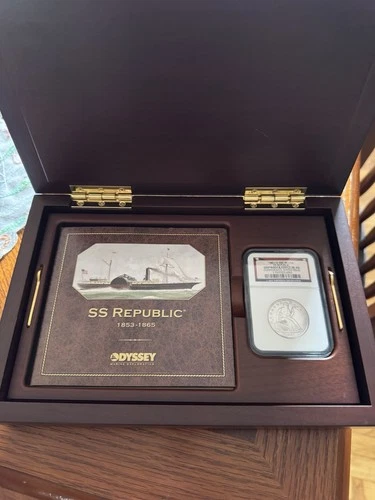 1861-O Seated Liberty Half Dollar NGC AU Shipwreck SS Republic Confederate