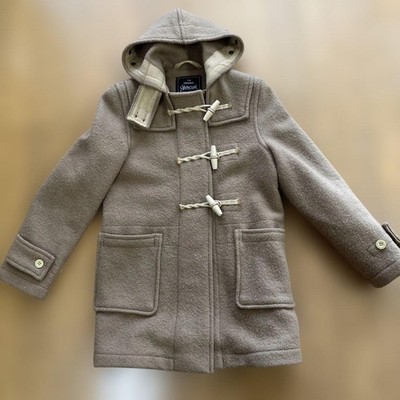 Gloverall Monty Duffle Coat Size S Classic Beige Wool Blend