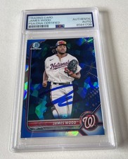 James Wood Slabbed Ip Signed 2022 Bowman Draft Sapphire Nationals PSA