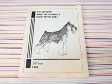 Vtg 1968 American Miniature Schnauzer Kennel ...