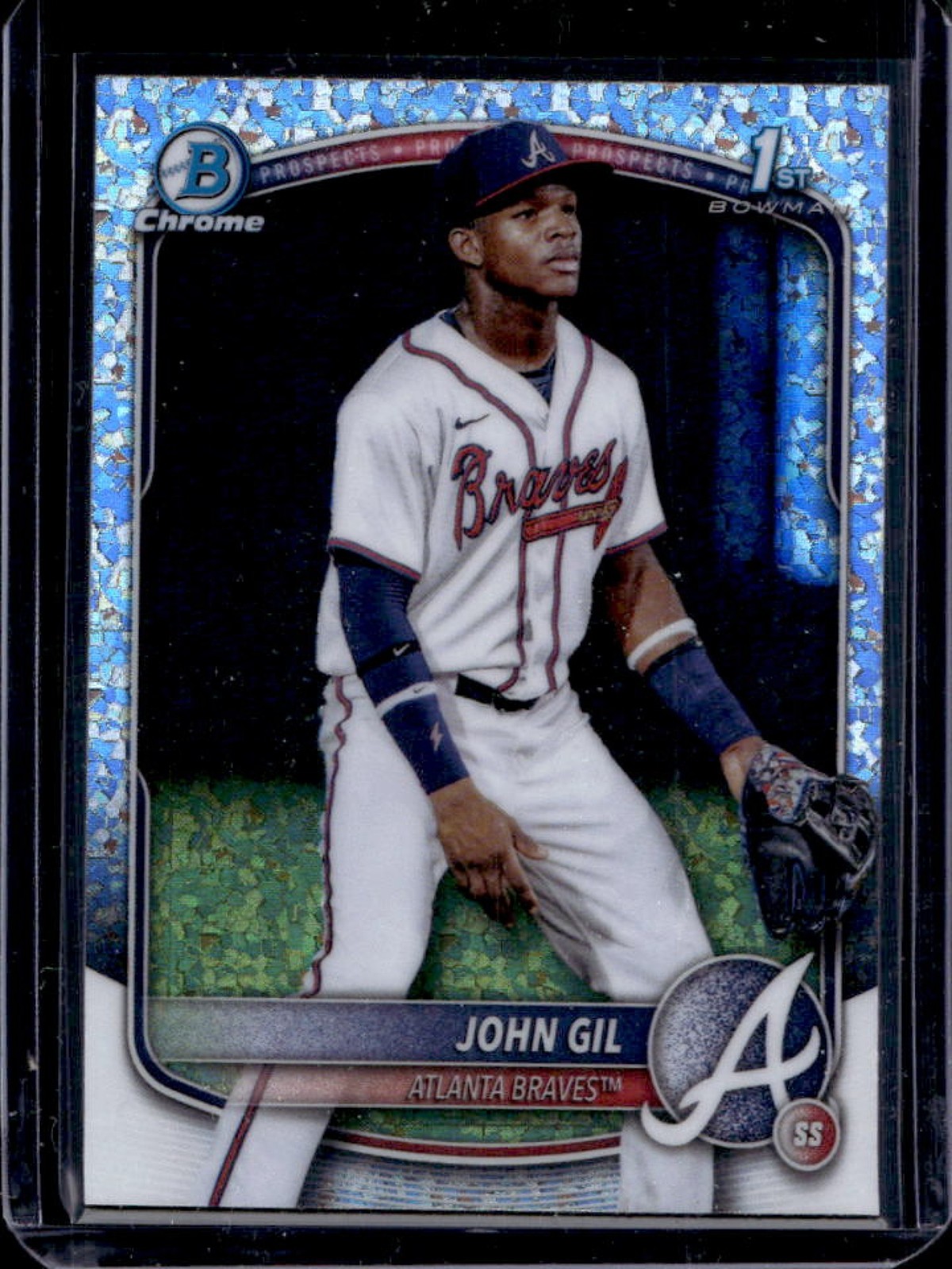 2025 Bowman Chrome John Gil Mini Diamonds Refractor 1st Prospect #BCP-172 Braves