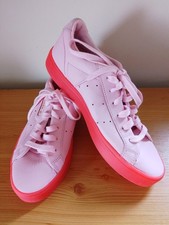 Adidas sleek size 6 pink with red/orange sole worn one excellent condition
