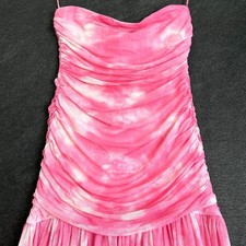 BARDOT Solana Printed Mesh Maxi Dress Women's Size US 10 Pink 