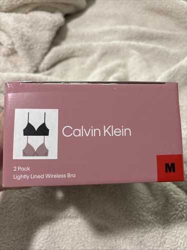 Calvin Klein Lightly Lined Wireless Bra 2-Pack Microfiber Comfort Size Medium - Picture 6 of 6