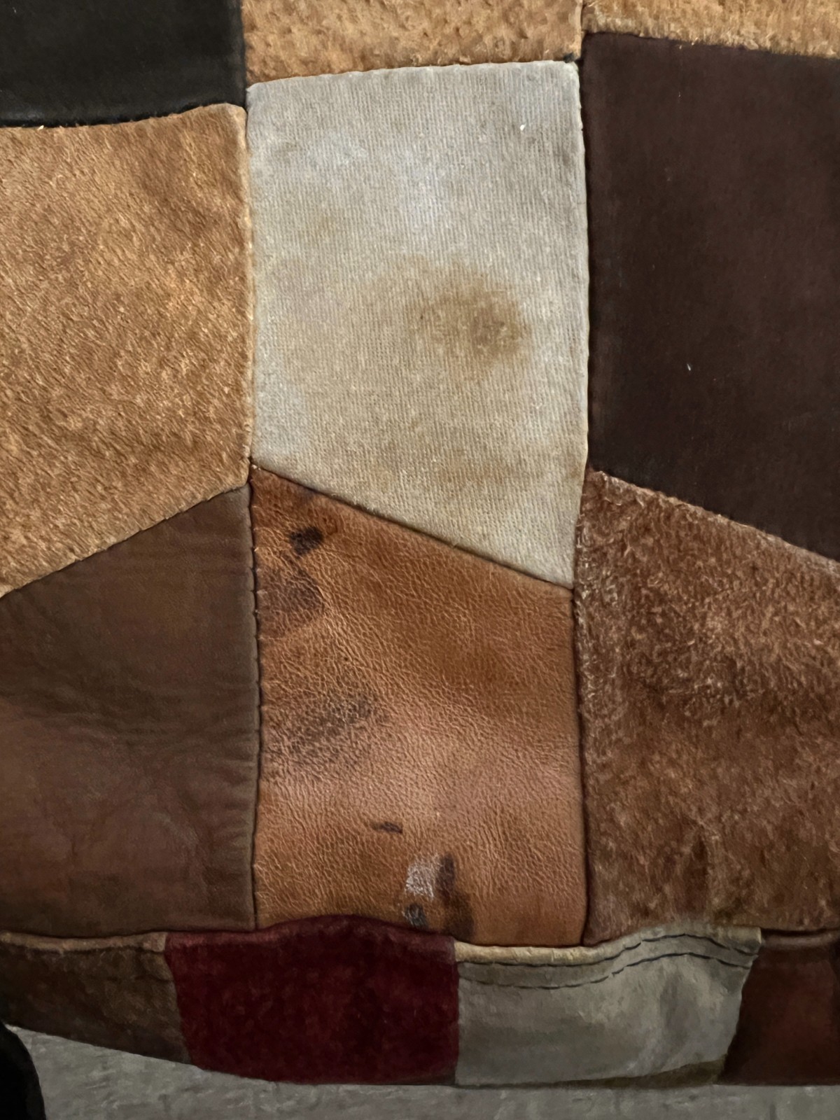 Moroccan leather patchwork cinch/bacback - image 14