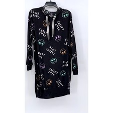 DISNEY Women's Black The Nightmare Before Christmas Print Hooded Sleep Gown SZ S
