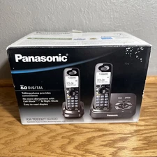 Panasonic Expandible Digital Cordless Answering System w/ 2 Headsets KX-TG9332T