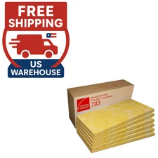 OWENS CORNING 703 rigid fiberglass 4'x2' panels 2" inch thick 6pk