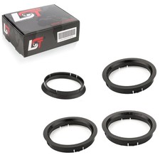 4x Zentrierringe Distanzringe Schwarz Alufelgen Ø 76,0 mm - Ø 66,6 mm für Ford