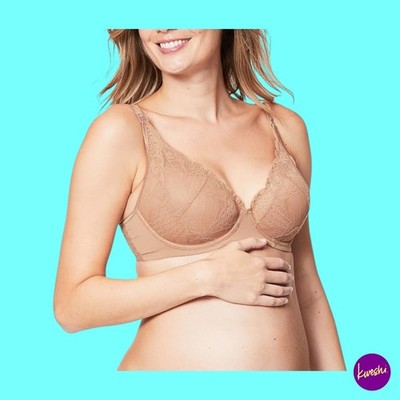 CAKE LINGERIE Damen Trüffel Flexi Draht Umstands Still BH, Beige, UK 34F