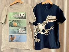 Set Of 2 Gap Kids SS T-shirts, Large, Interactive Dinosaur   , Sports      