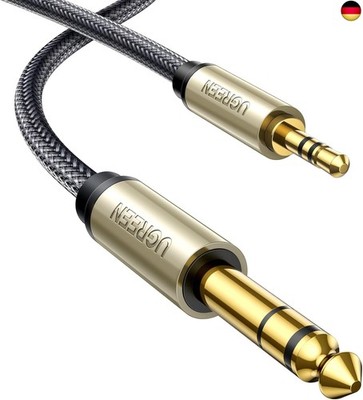 UGREEN 3.5mm Klinke auf 6.35mm Klinke Kabel Aux Stereo Audio Kabel unterstützt 