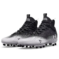 Under Armour Men's Spotlight Lux Mc 2.0 Football Cleats 10.5 Black White NWOB
