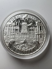 1oz 999 Fine Silver Emperor Poseidon Coin Lost City of Atlantis Rare Bullion