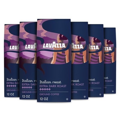 Lavazza Italian Roast Ground Coffee 6 12 Ounce (Pack of 6), Original Version 