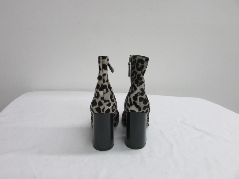 Nine West Vintage Leather w Calf Hair Multicolor Animal Print Ankle Bt Size 7.5 - Image 3 of 4