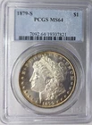 1879-S US Morgan SIlver Dollar PCGS Mint State MS64