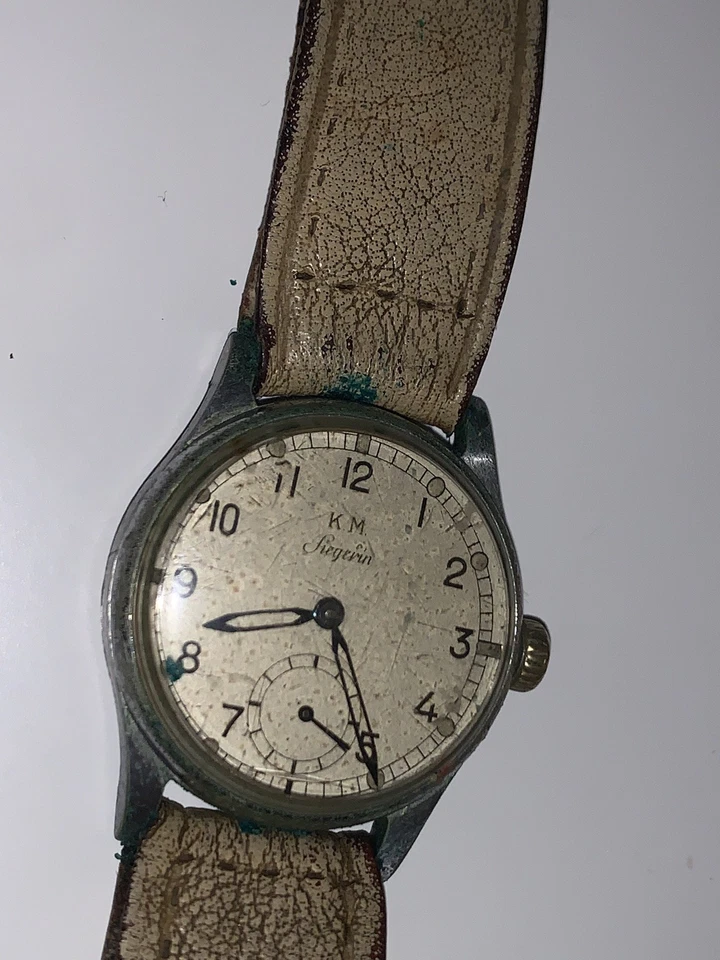 KM SIEGERIN KRIEGSMARINE WW2 военные часы вермахта, 595 калибр, работает. - Изображение 4 из 4