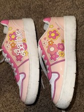 Barbie Pink White Tennis Shoes Size 8 Adult Very Worn As Is