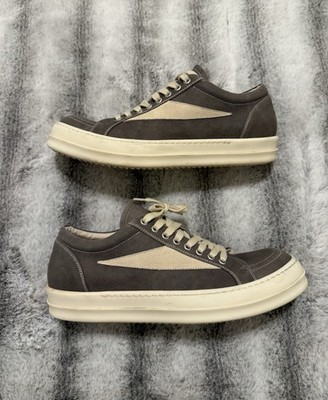 Rick Owens Drkshdw Vintage Low Sneaker Grey Dust Milk Size 43