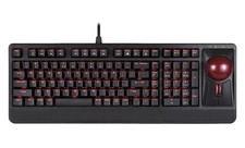 Perixx Periboard-322 Wired Mechanical Trackball Keyboard With 2 Hubs,
