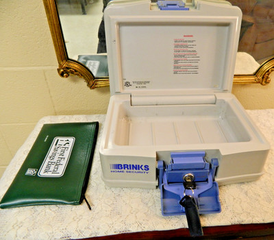 Brinks Branded Fire Safe Lock Box Case with Two Keys 30 Minutes Fireproof Rated