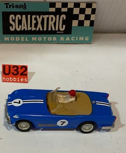 SLOT CAR SCX TRIANG SCALEXTRIC C-84 TRIUMPH TR4 #7 AZUL RACE TUNED - Imagen 5 de 6