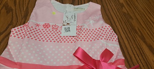 Girls Hello Kitty Dress Lingqishizu Size 130 All Over Print Pleated New School - Picture 4 of 6