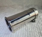 3.5" 89mm Rolled Out Exhaust Tail Pipe Trim Stainless Steel Tip Polished Clamp