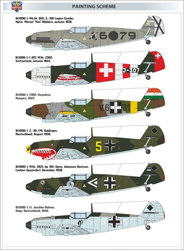 Messerschmitt Bf 109D-1 Modelsvit 4806 Plastik Modellflugzeug Bausatz Maßstab 1:48 - Bild 6 von 13