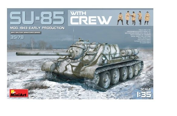 Miniart 35178 - 1/35 WWII Soviet Su-85 Mod. 1943 (Early) W/ Crew - Neu