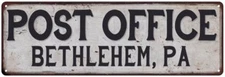 Bethlehem, Pa Post Office Personalized Metal Sign Vintage 106180011447