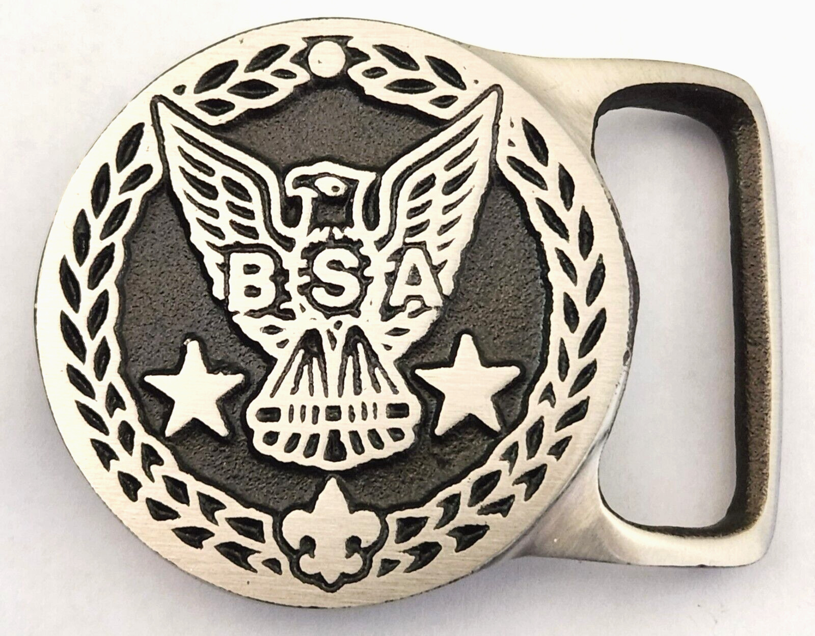 Max Silber Eagle Scout Numbered Nickel Silver Belt Buckle  BSA