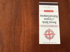 Matchbook Cover - Detroit Toledo Ironton Railroad Dearborn MI 30 Strike