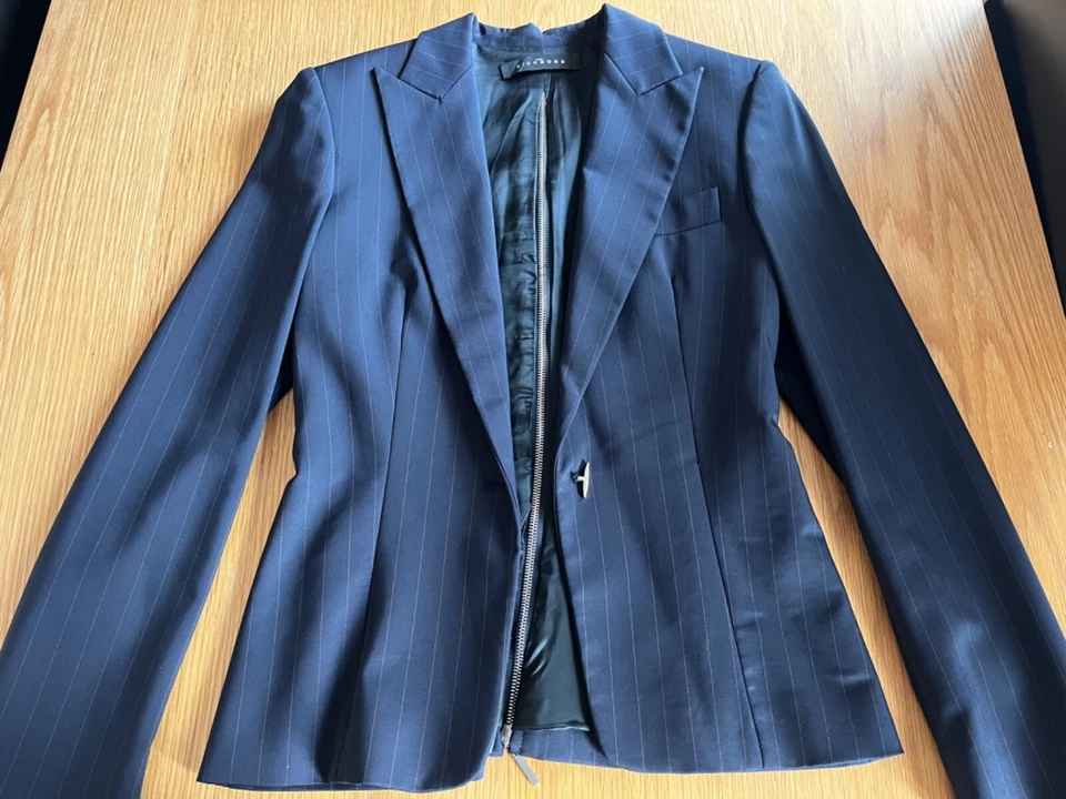 John Richmond navy blue women skirt suit size 6 - Image 3 of 4