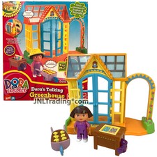 Year 2004 Dora the Explorer Electronic Playset - DORA'S TALKING GREENHOUSE
