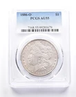1886-O Morgan Silver Dollar AU55 PCGS *0683