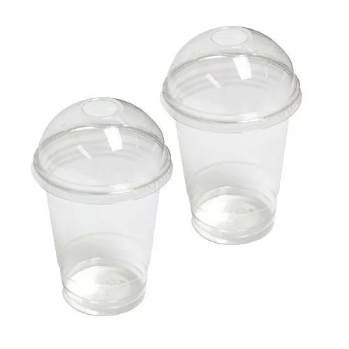 Disposable Smoothie Cups with Domed Lids perfect for slushies 8/12/16/20oz