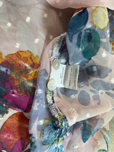 NWT Fig & Flower Sheer See Through Floral Tunic Swim Cover Size XL New - Picture 12 of 12