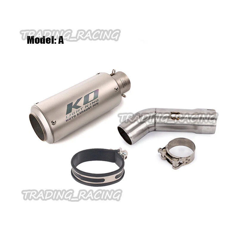 Para Yamaha FZ8 FZ8N Escape Enlace Medio Tubo Escape Deslizable Silenciador Puntas Motocicleta Foto 2 de 4